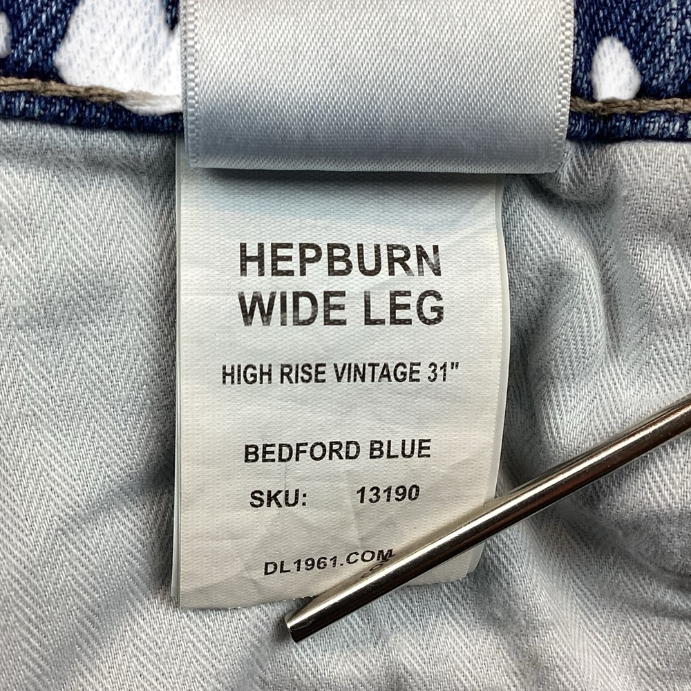 DL1961 Hepburn Wide Leg High Rise Vintage 31” Jeans - Picture 12 of 15